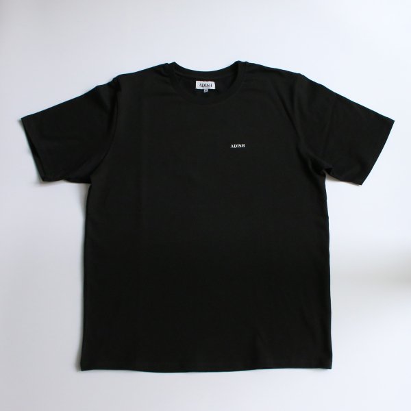 ADISH / LOGO T-SHIRT WITH PRINT AND FLOWER EMBROIDERY- BLACK